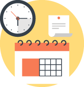 Calendar for application approval icon